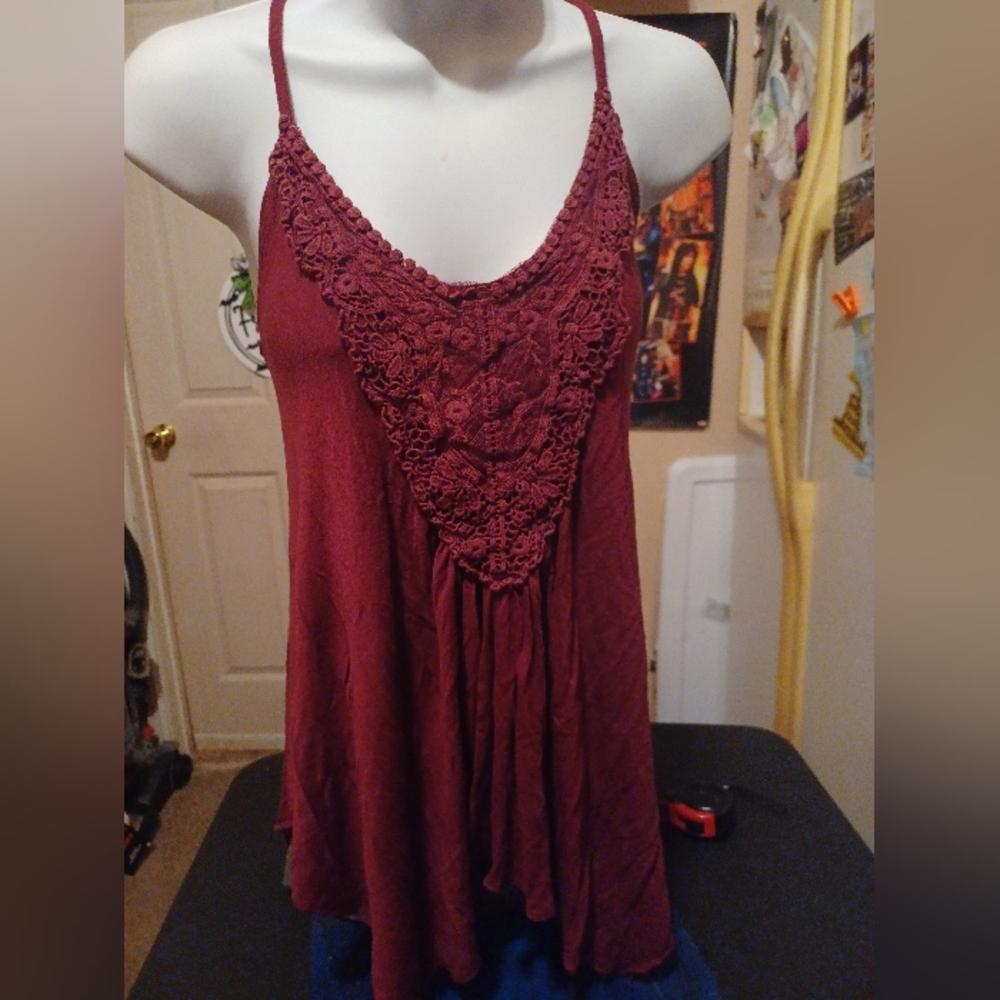 Beautiful Burgundy Spaghetti Strap Top